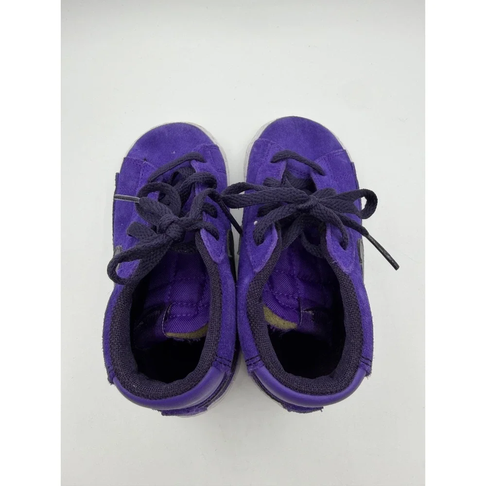Nike Blazer Mid Purple Black 549551-502 Kids Size 8C Pre-Owned No Box
